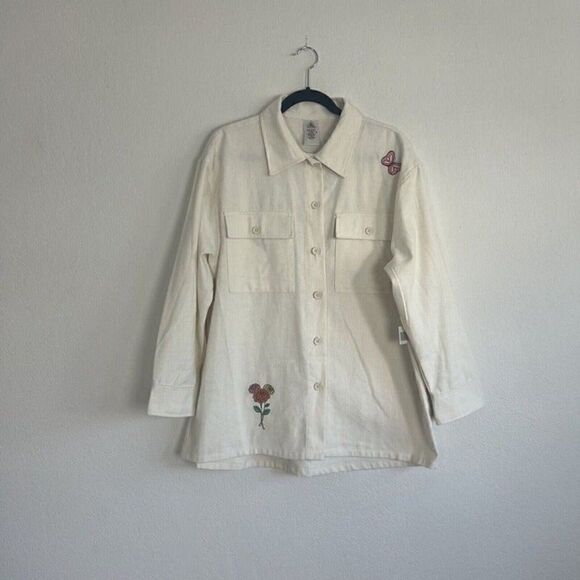Disney Epcot Flower & Garden Festival Button Down Oversized Shirt Jacket Med NWT - Picture 2 of 10